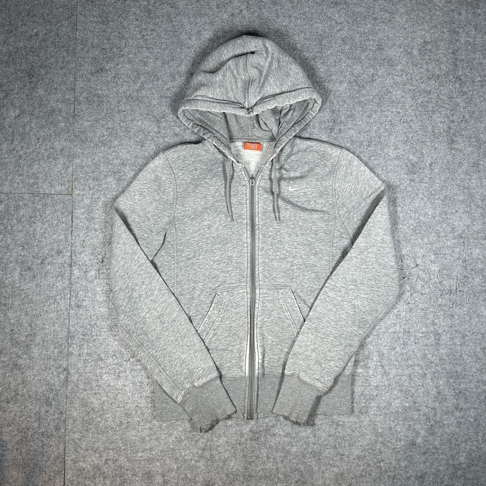 Vintage Nike The Athletic Dept. Hoodie Womens Small Grey Heather Y2K Zip Up